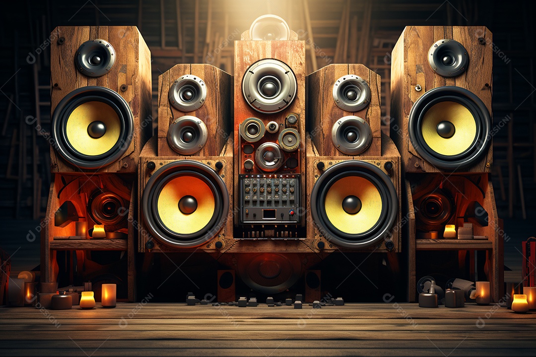 Cenário de um palco para eventos