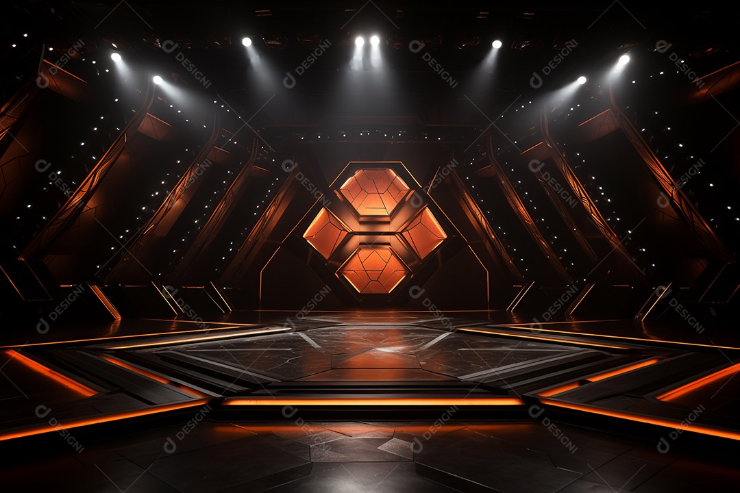 Cenário de um palco para eventos