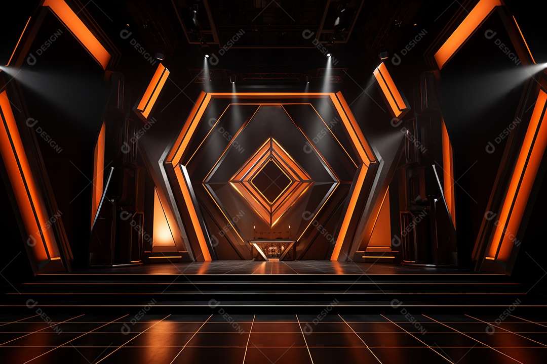 Cenário de um palco para eventos