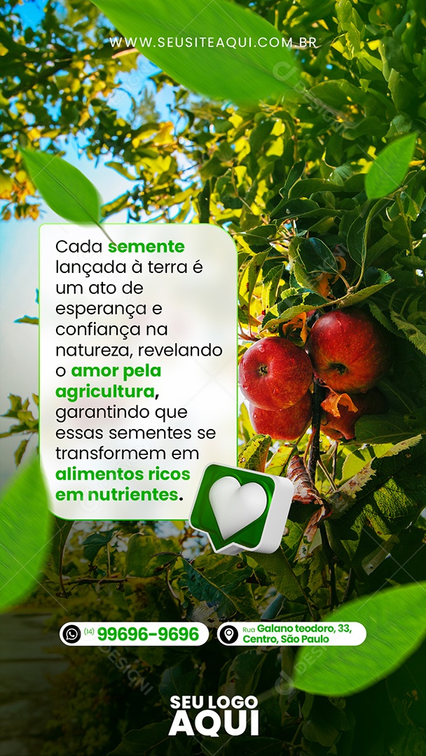 Social Media Story Cada Semente Lançada à Terra Agro PSD Editável