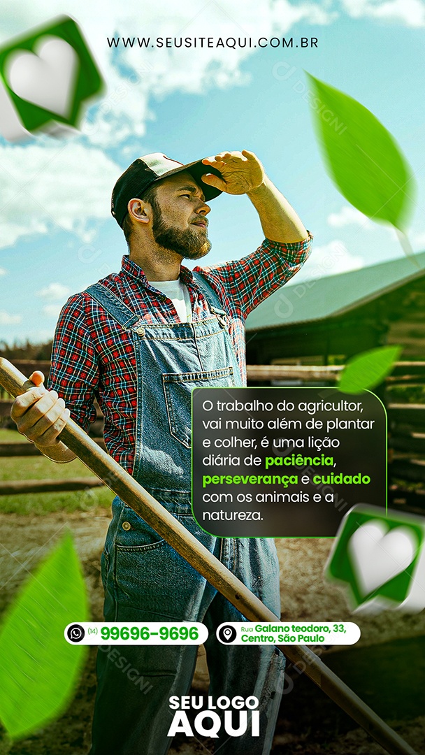 Social Media Story O Trabalho Do Agricultor PSD Editável