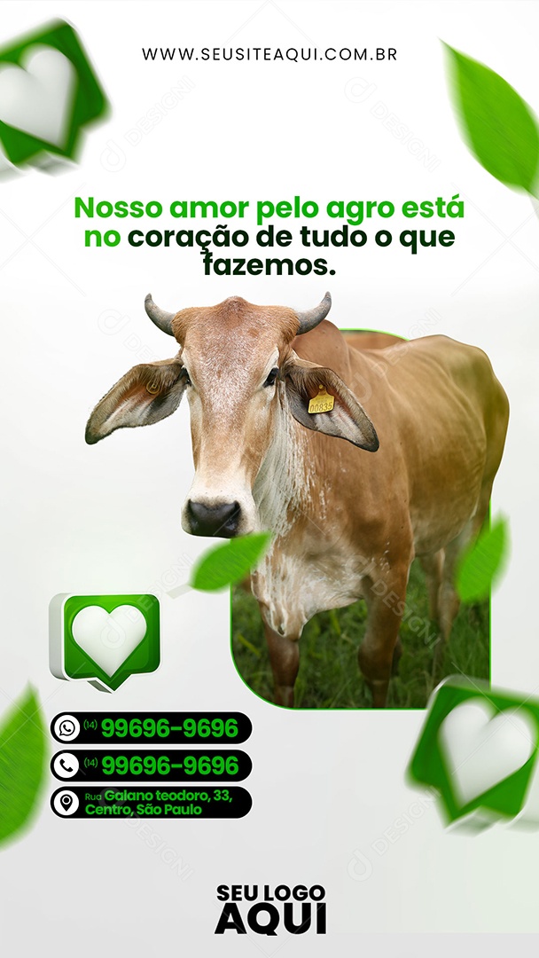 Social Media Story Nosso Amor Pelo Agro PSD Editável