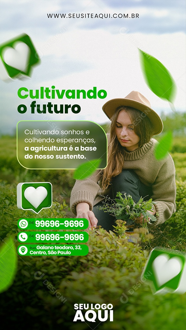 Story Cultivando o Futuro Agro Social Media PSD Editável