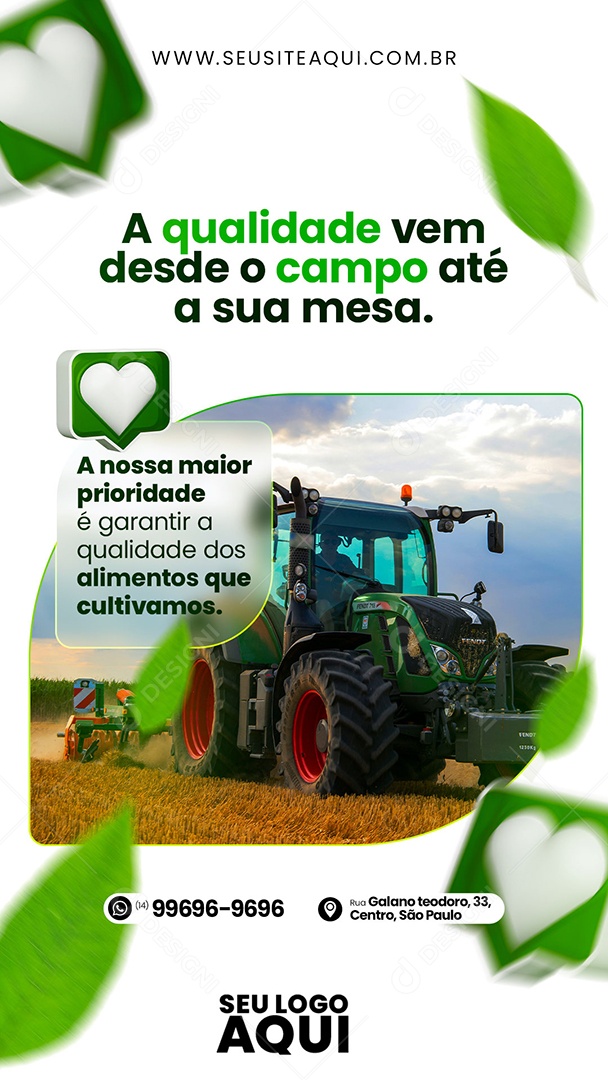 Social Media Story A Qualidade Vem Desde o Campo Agro PSD Editável