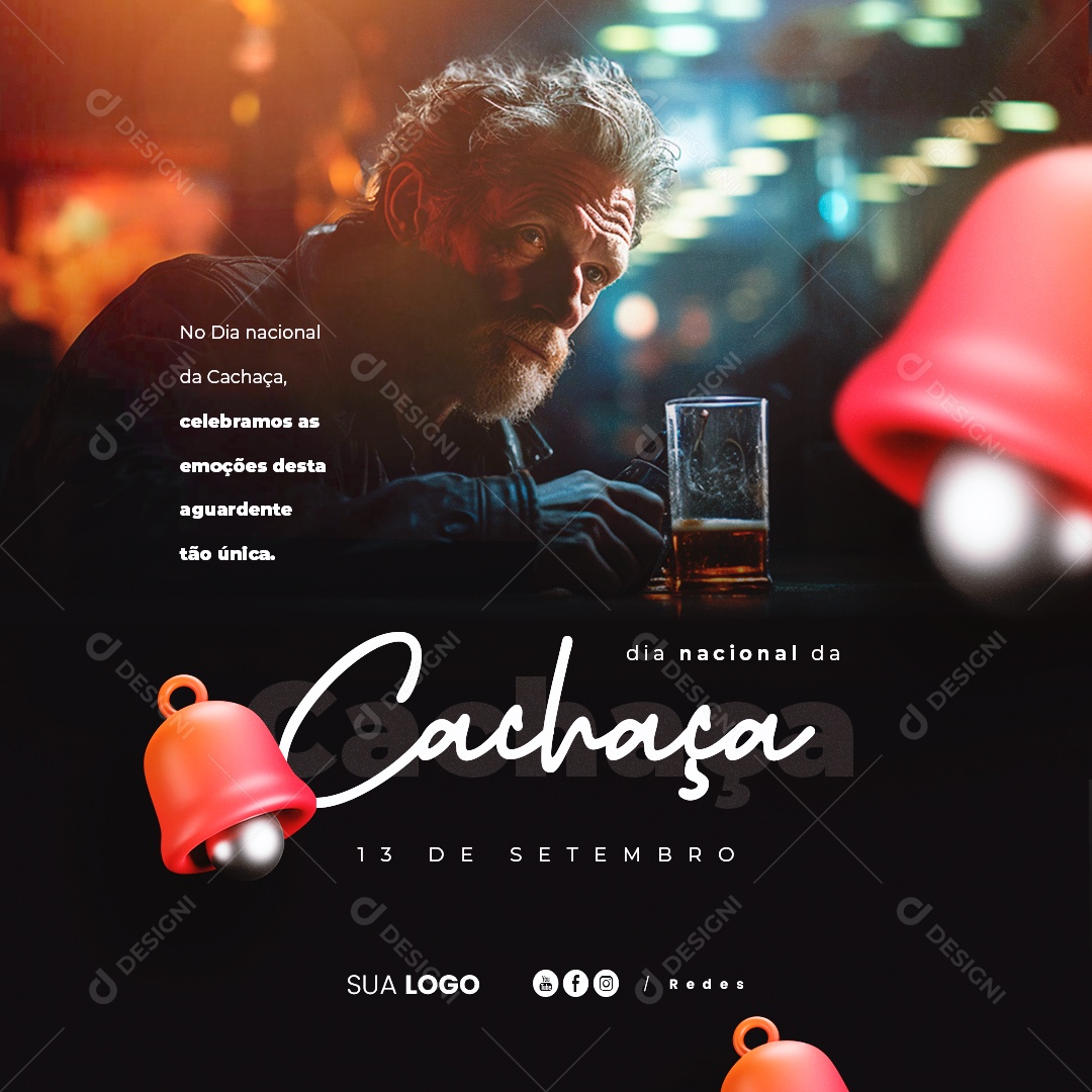 Dia Nacional Da Cachaça 13 De Setembro Social Media PSD Editável