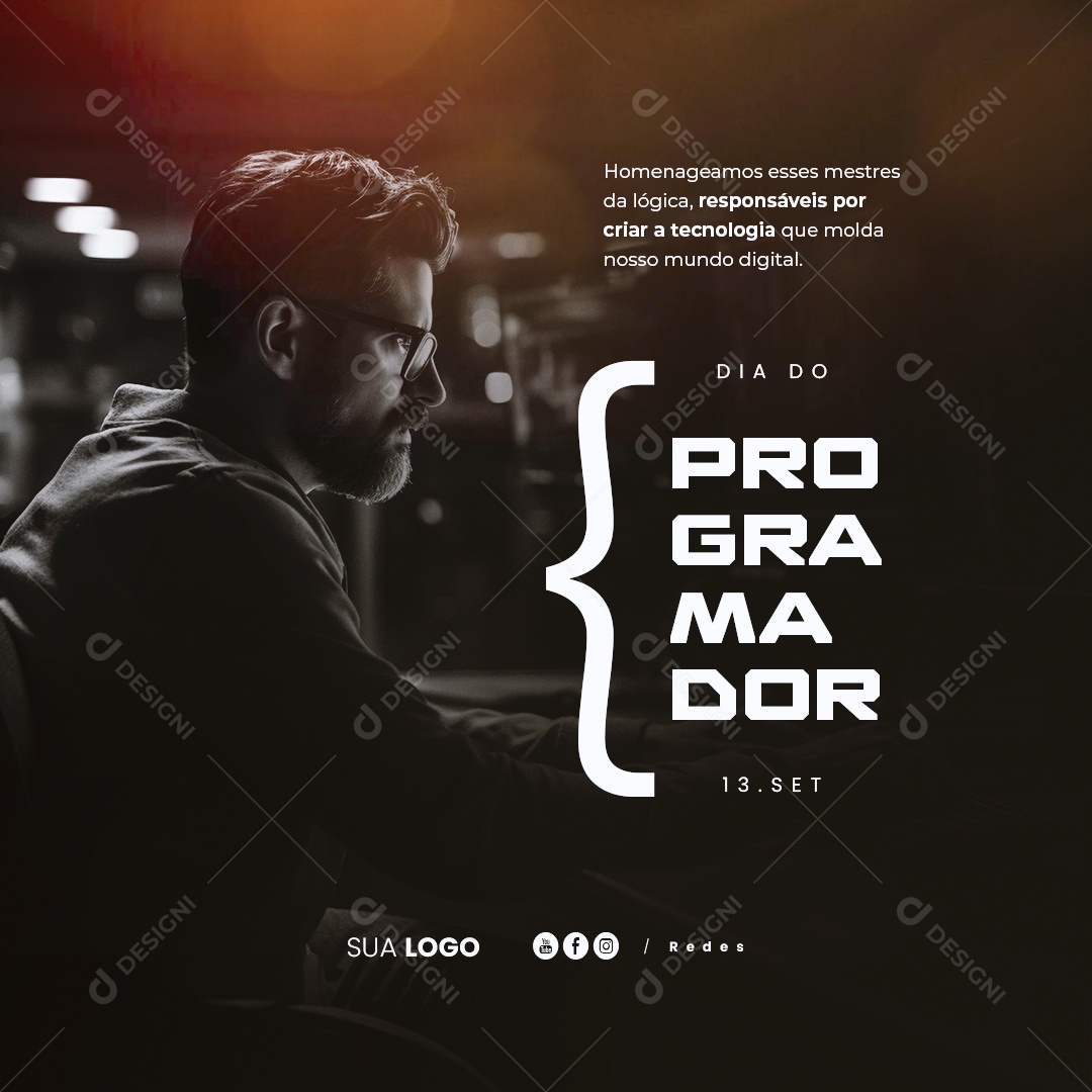 Dia do Programador Homenageamos esses Mestres da Lógica Social Media PSD Editável