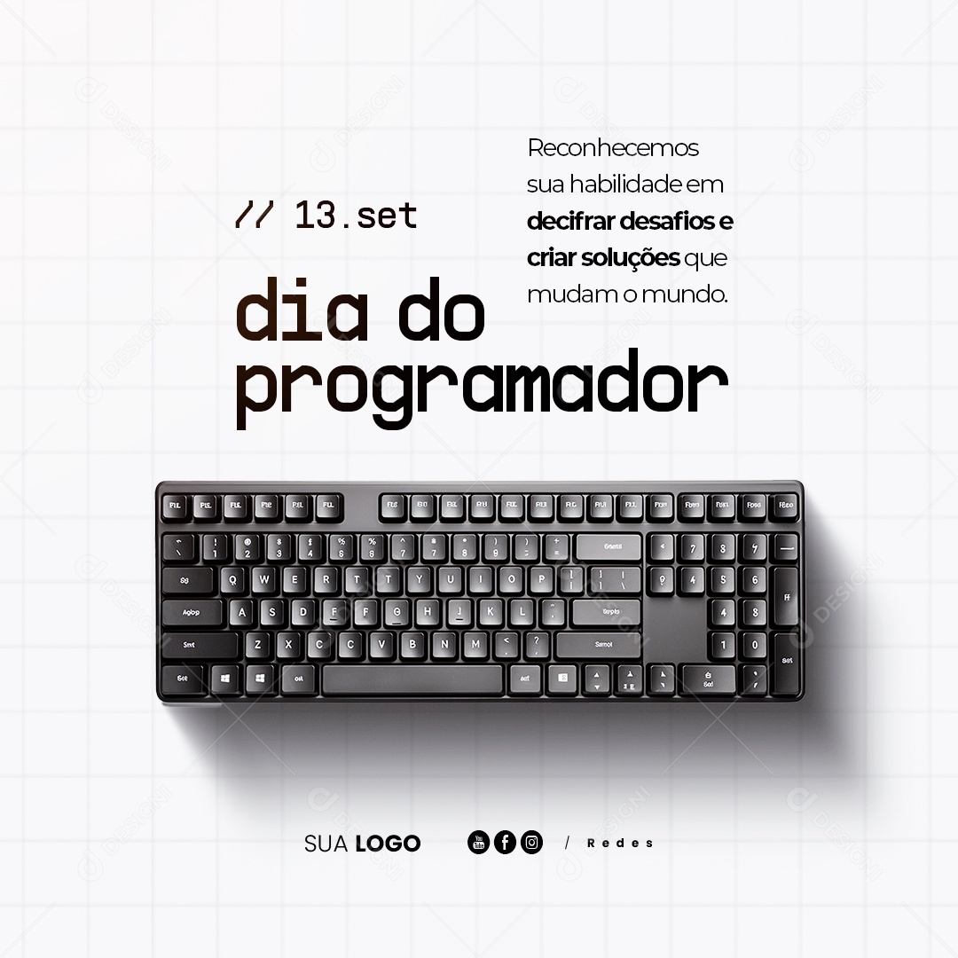 Dia do Programador 13 de Setembro Social Media PSD Editável