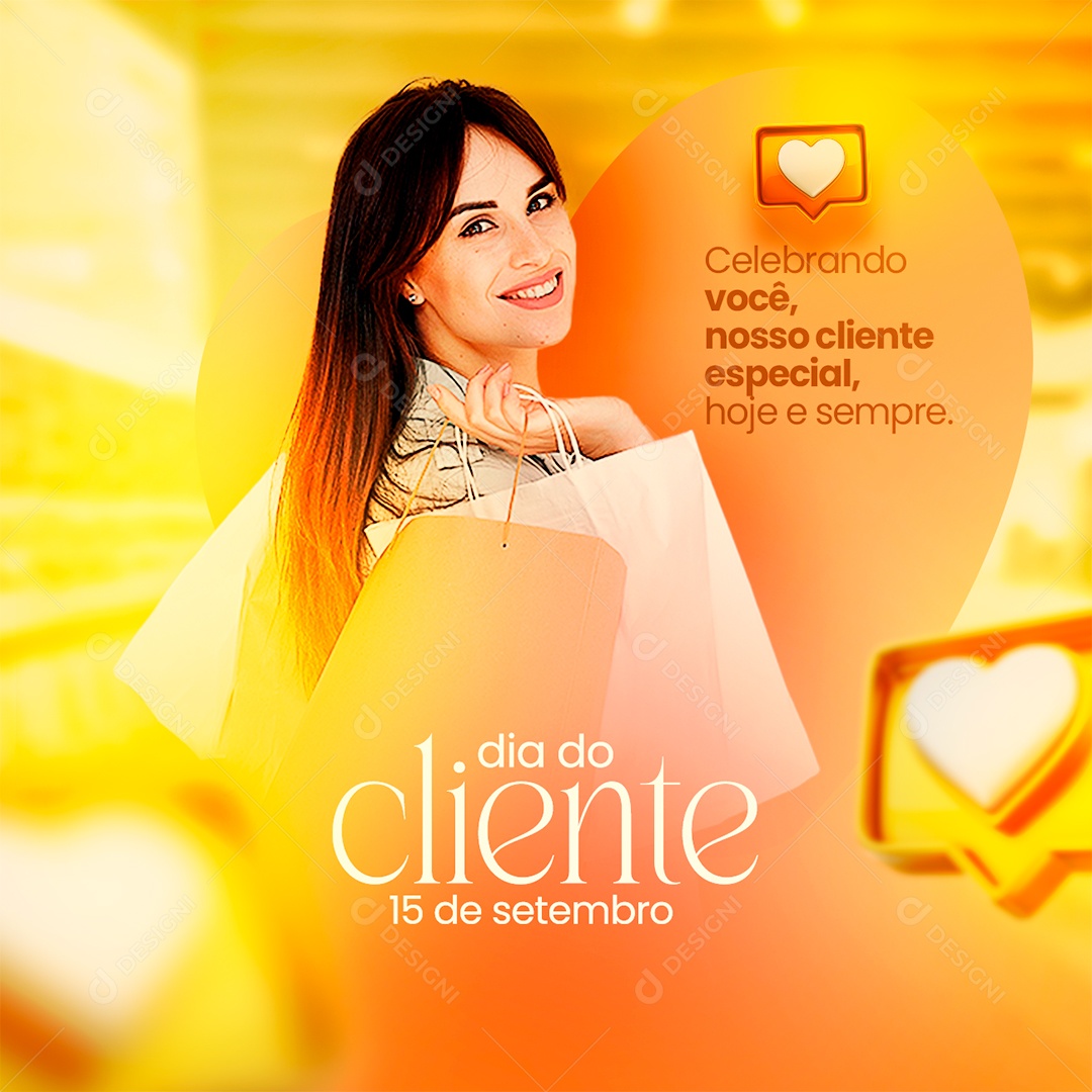 Social Media Dia Do Cliente 15 de Setembro PSD Editável