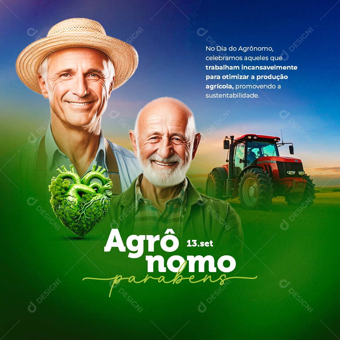 Social Media Dia do Agrônomo 13 de Setembro Social Media PSD Editável