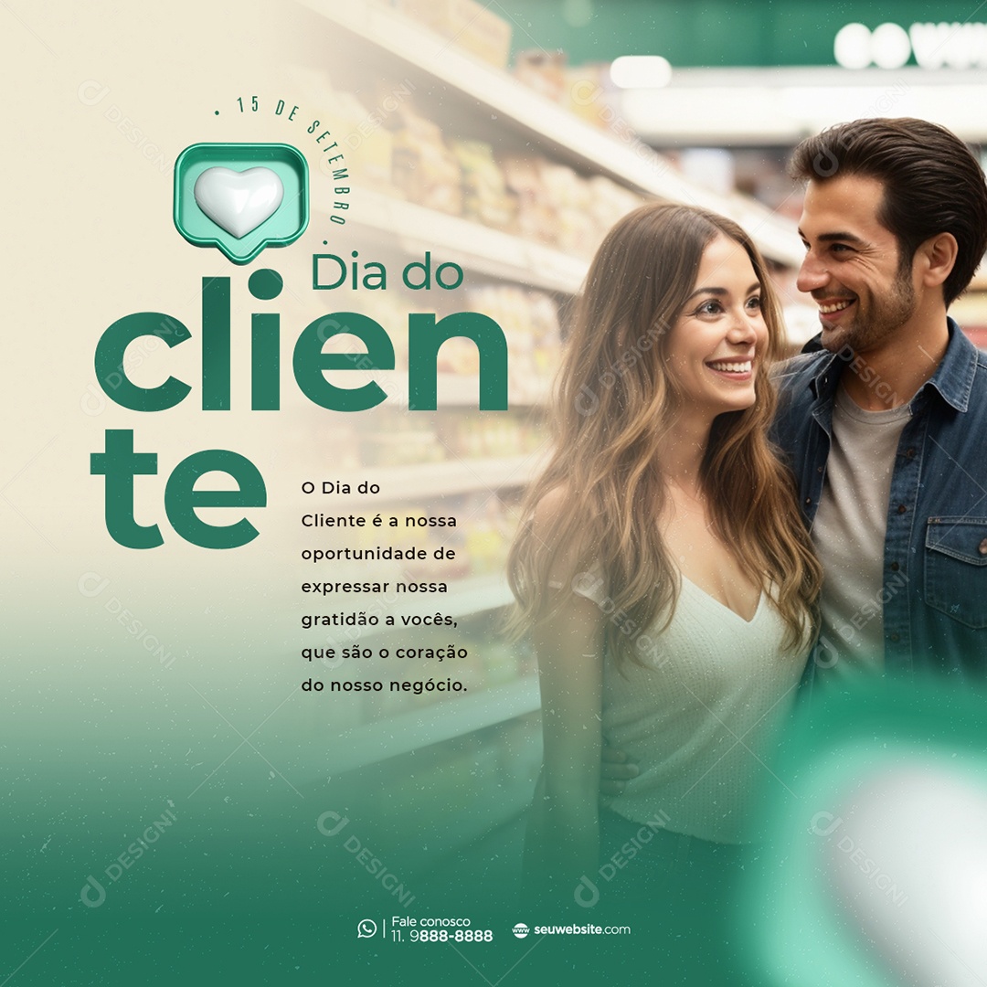 Social Media Dia Do Cliente 15 De Setembro PSD Editável