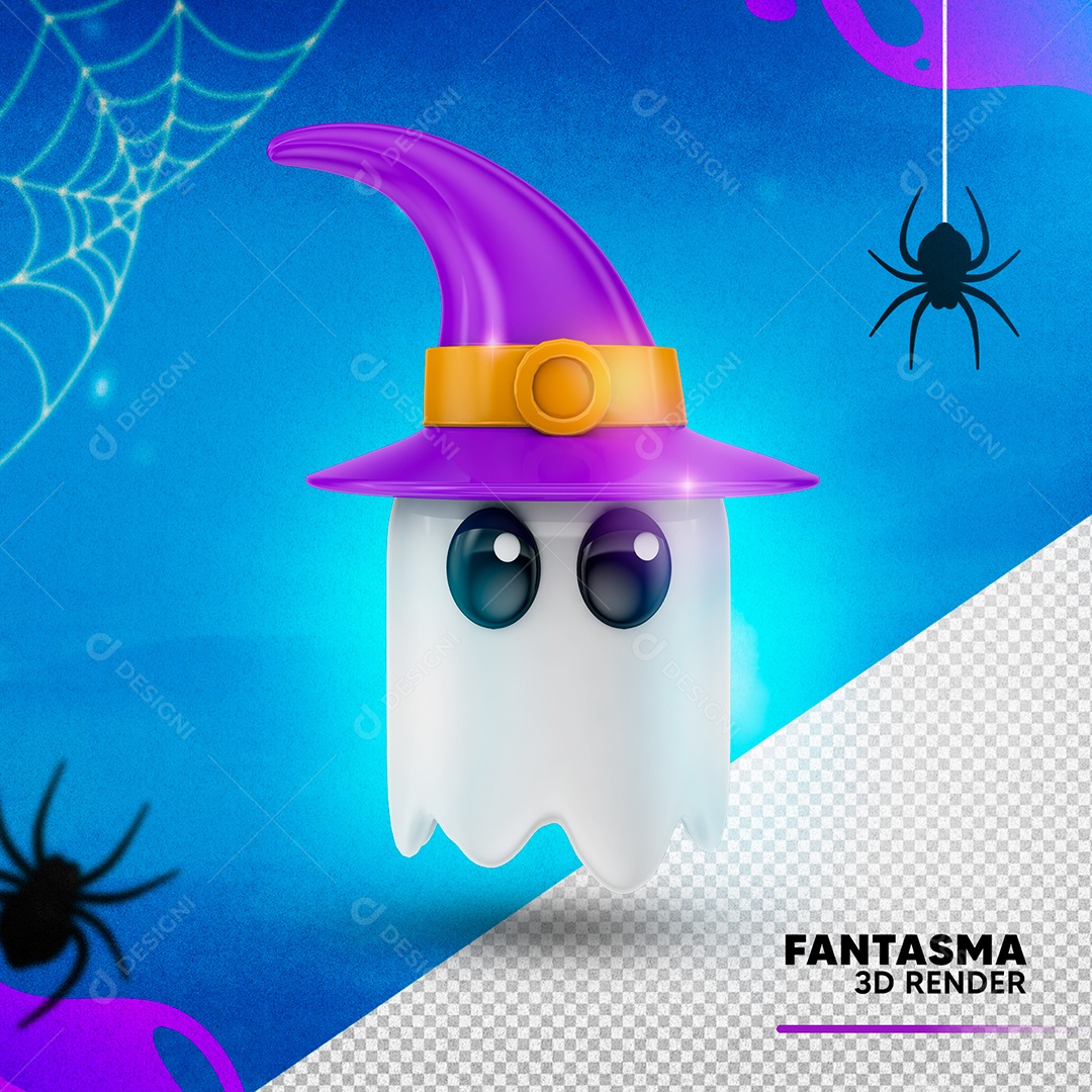 Halloween Ghost 3D Element for PSD Composition
