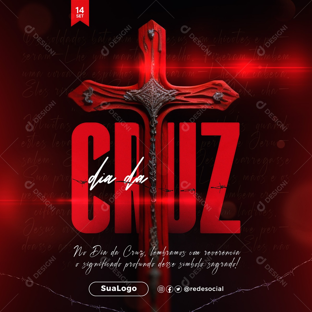 Cross Day Sacred Symbol Social Media PSD Editable