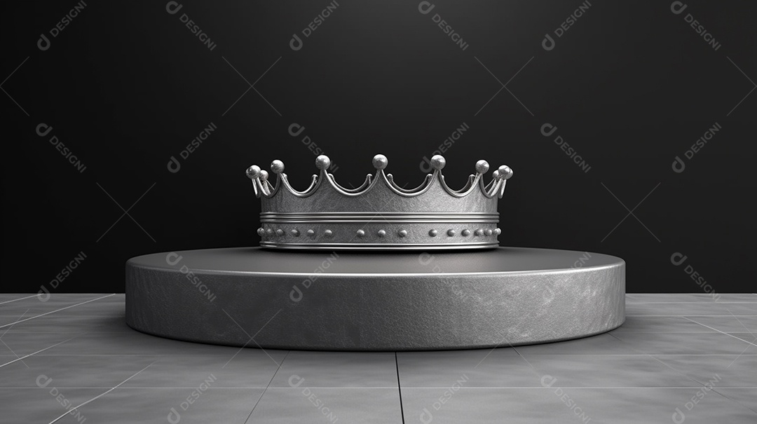 Linda coroa real brilhante na mesa