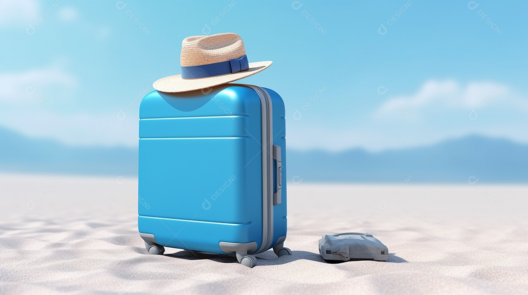 Conceito de viagem e aventura de mala.