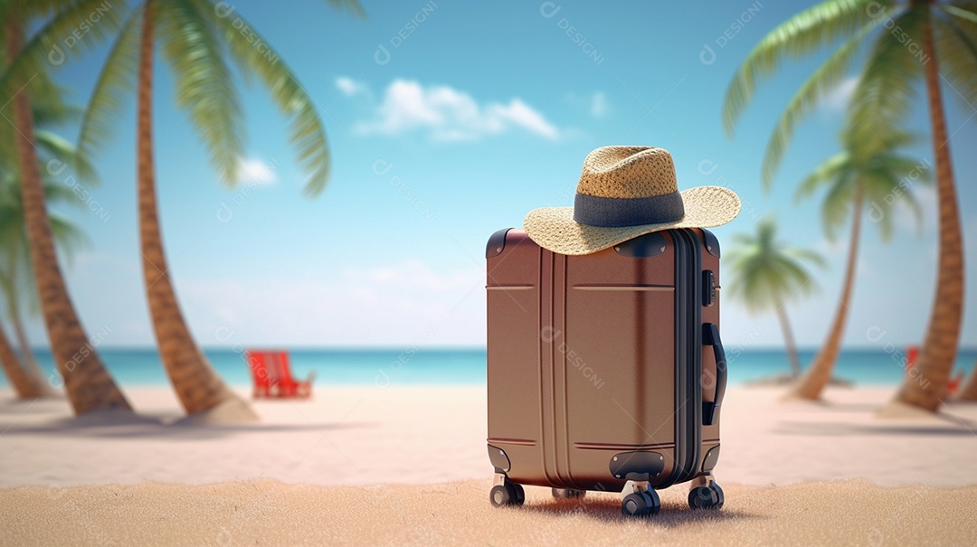 Conceito de viagem e aventura de mala.