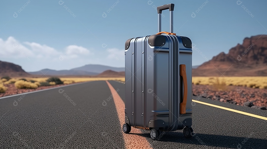 Conceito de viagem e aventura de mala.