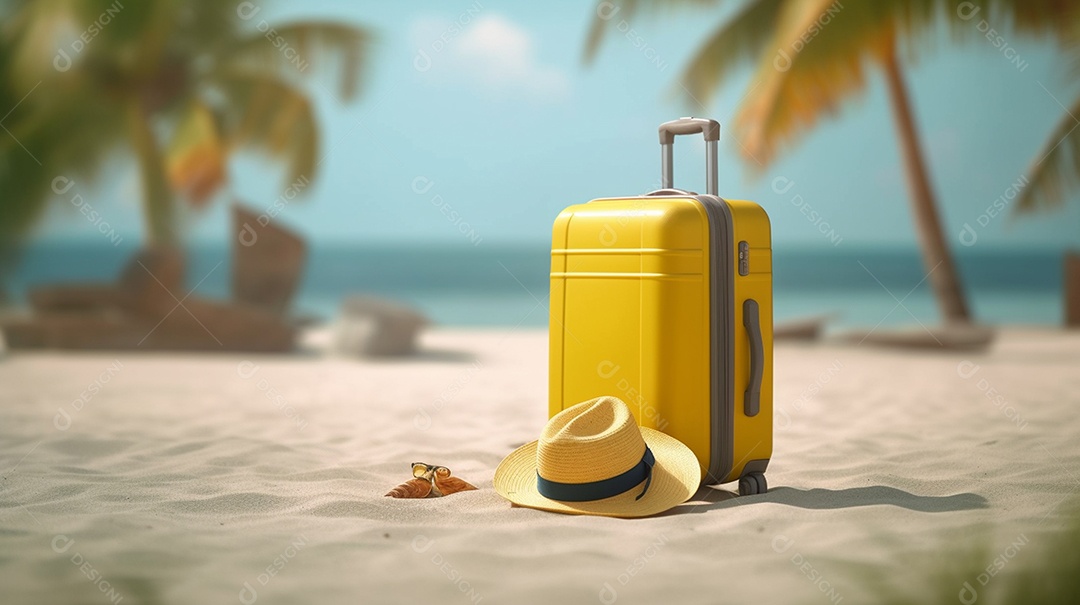 Conceito de viagem e aventura de mala.