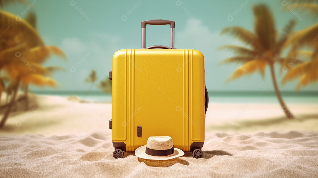 Conceito de viagem e aventura de mala.