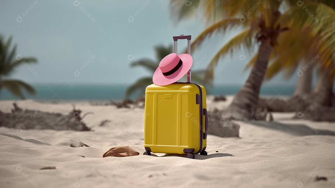 Conceito de viagem e aventura de mala.