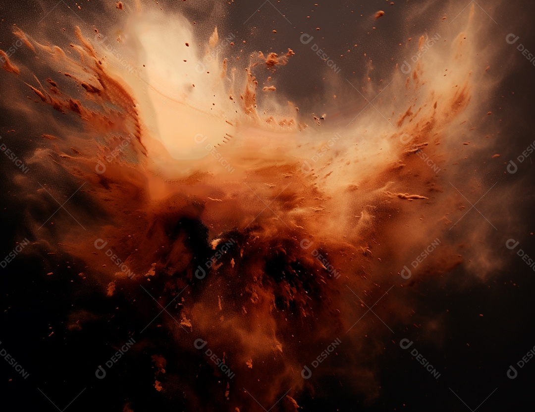 imagem de explosão de rocha