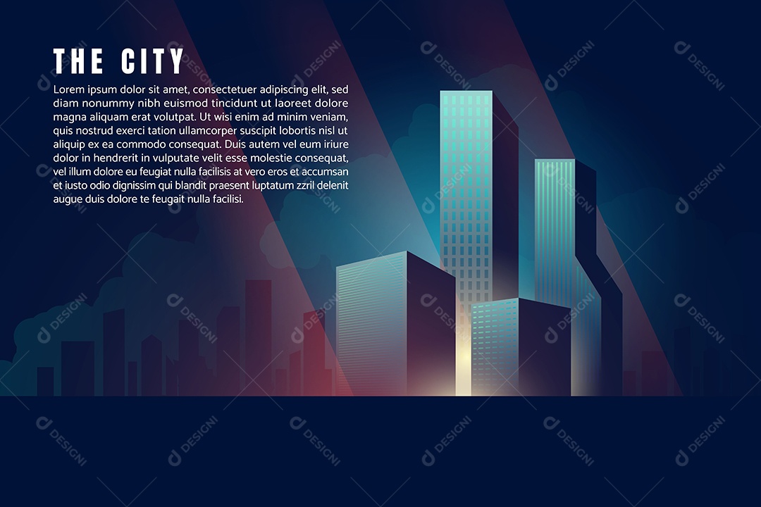 Cidade Passagem de Arquitetura Ilustração Vetor EPS