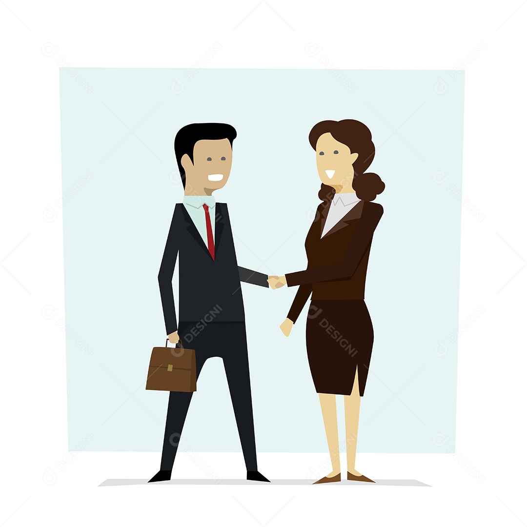 Empresários Fazendo Acordo Ilustração Vetor EPS