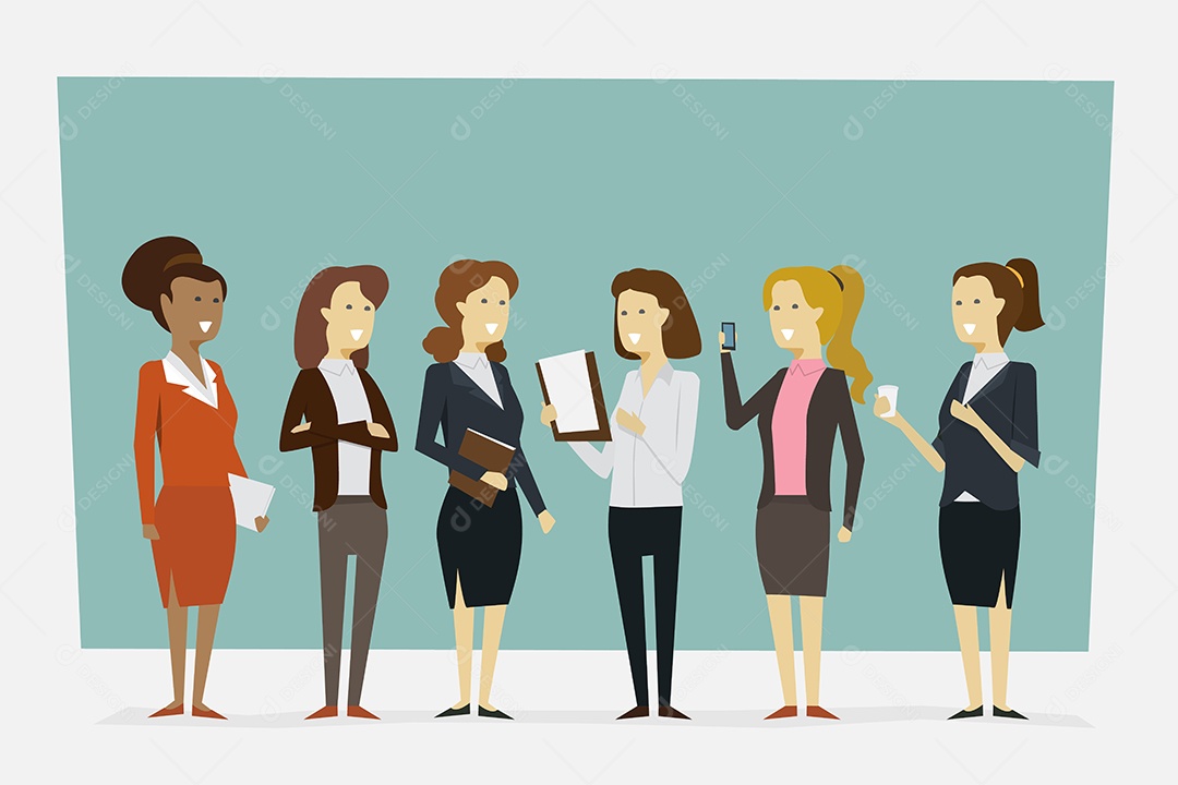 Grupos de Empresarias Ilustração Vetor EPS