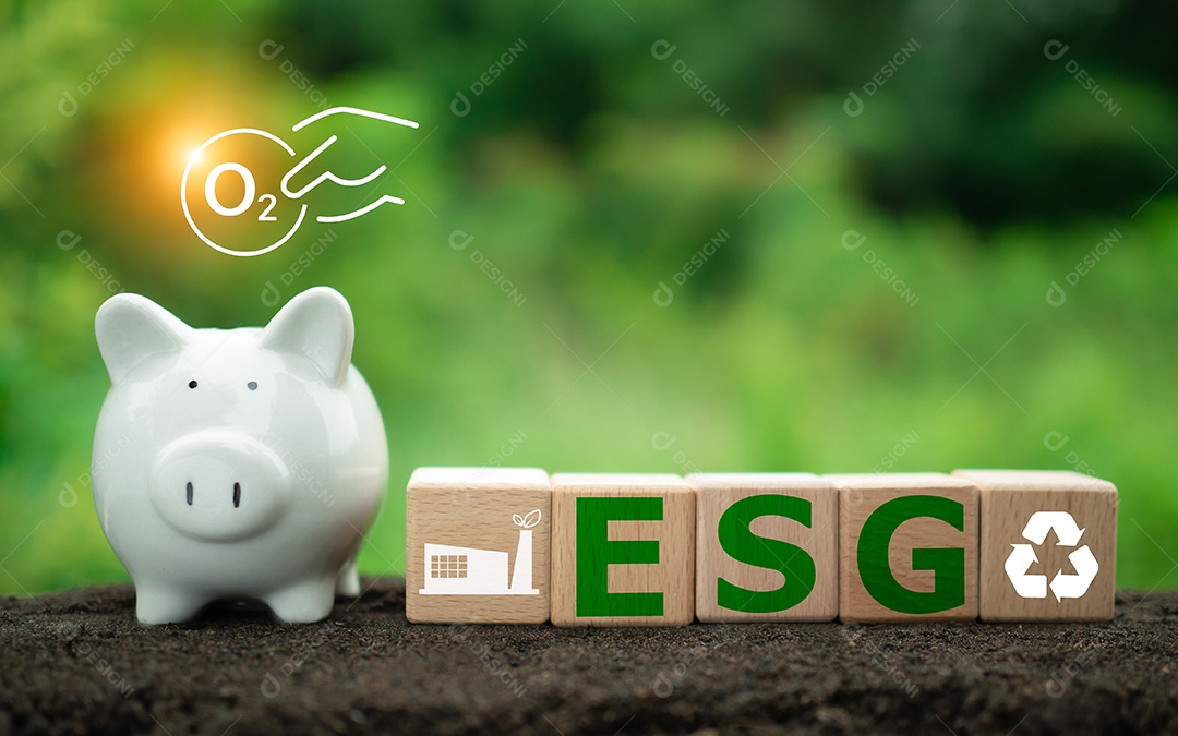 Conceito ESG para meio ambiente, sociedade e governança sustentável.