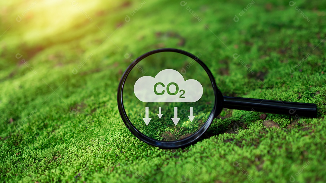 Conceito de redução de emissões de CO2, ambiente limpo e amigável sem emissões de dióxido de carbono.