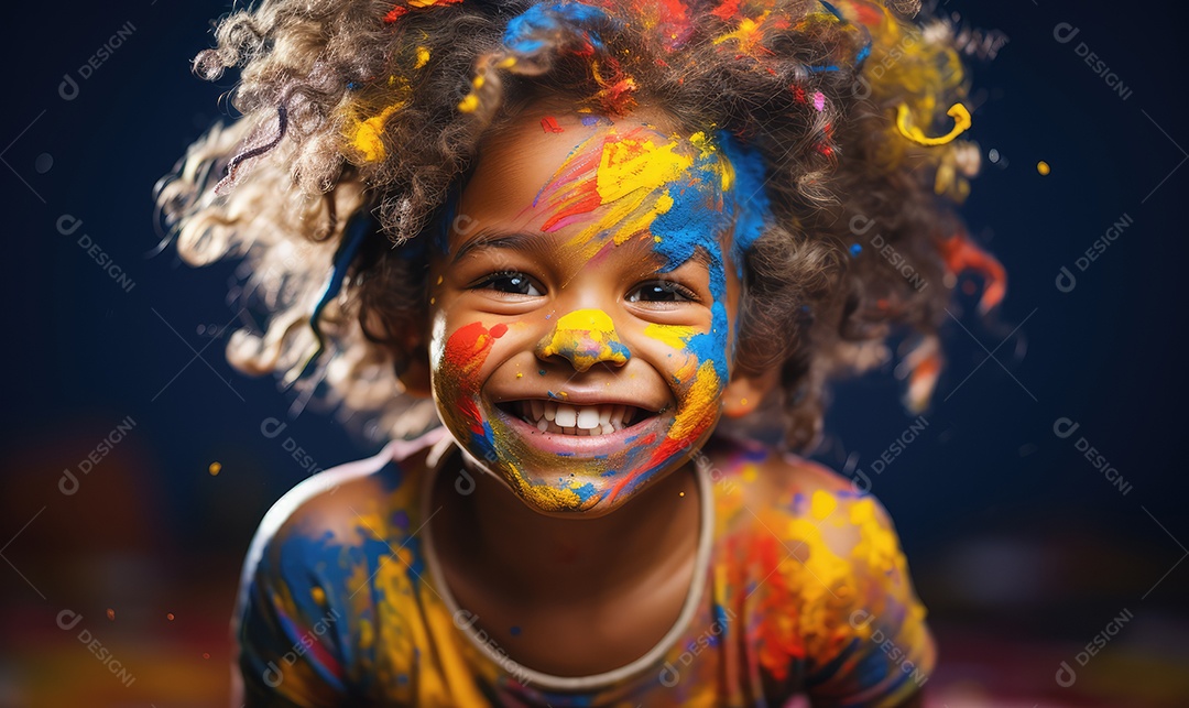 Imagem realista de crianças felizes