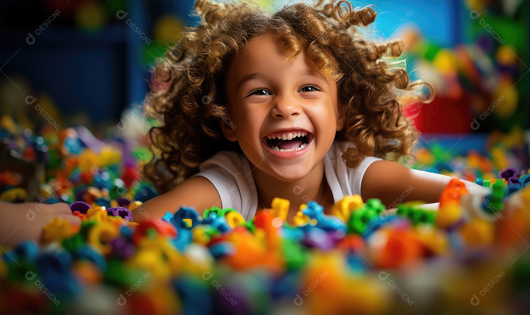 Imagem realista de crianças felizes