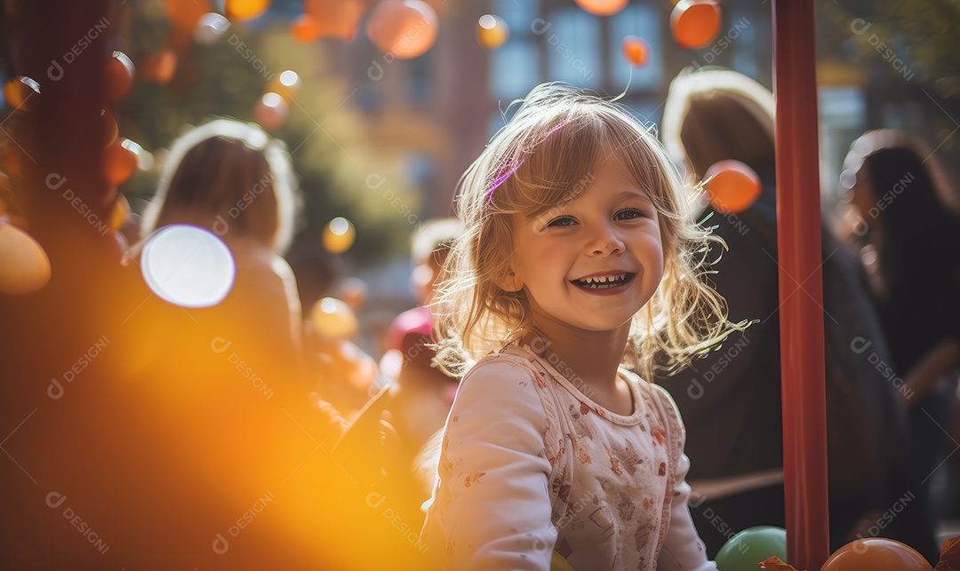 Imagem realista de crianças felizes
