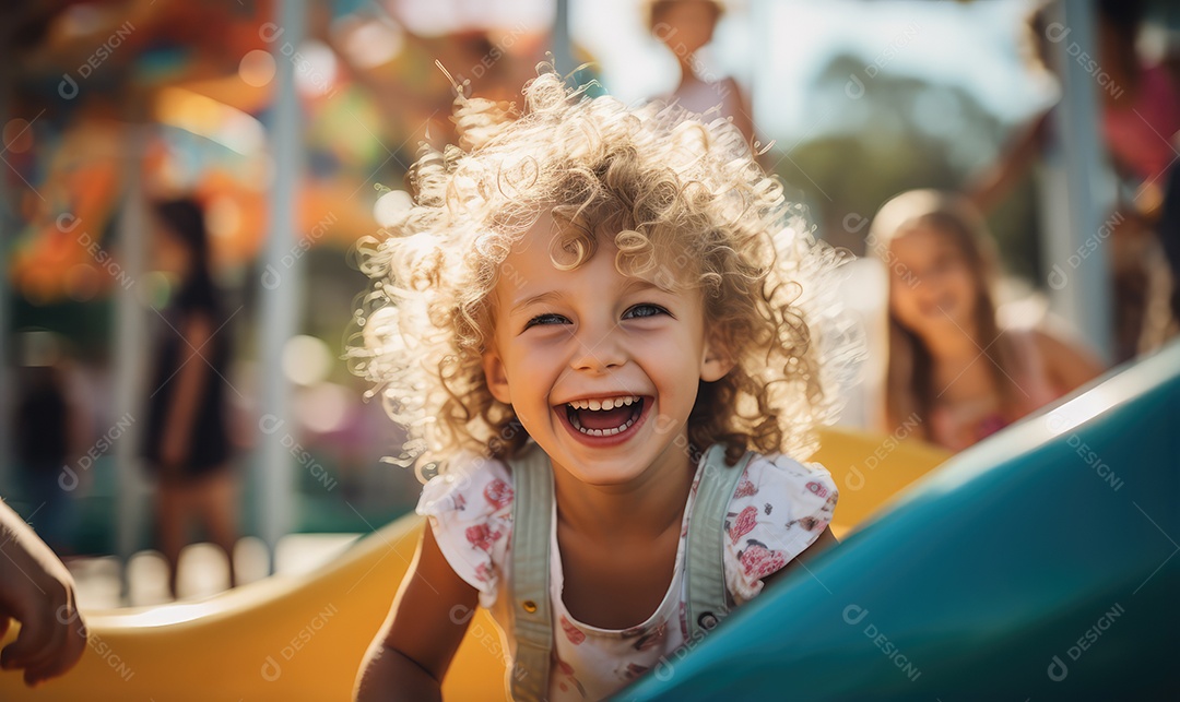 Imagem realista de crianças felizes