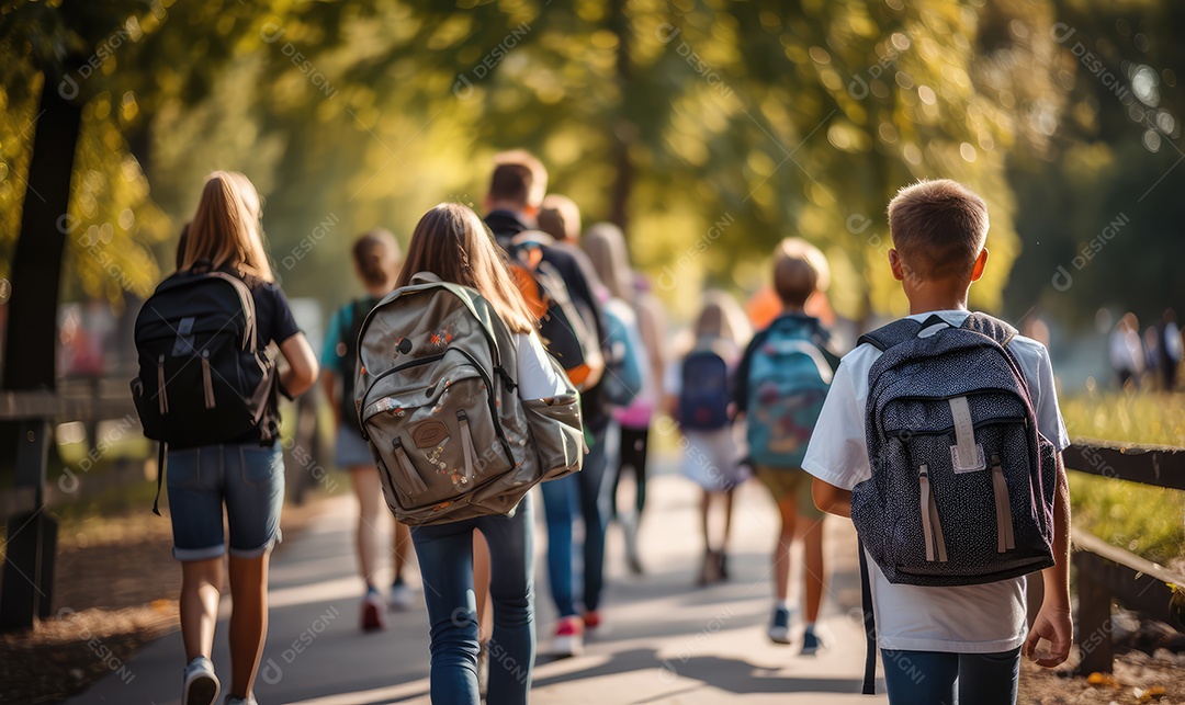 Imagem realista de crianças felizes