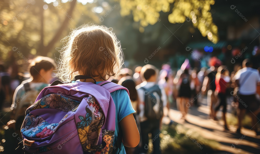 Imagem realista de crianças felizes