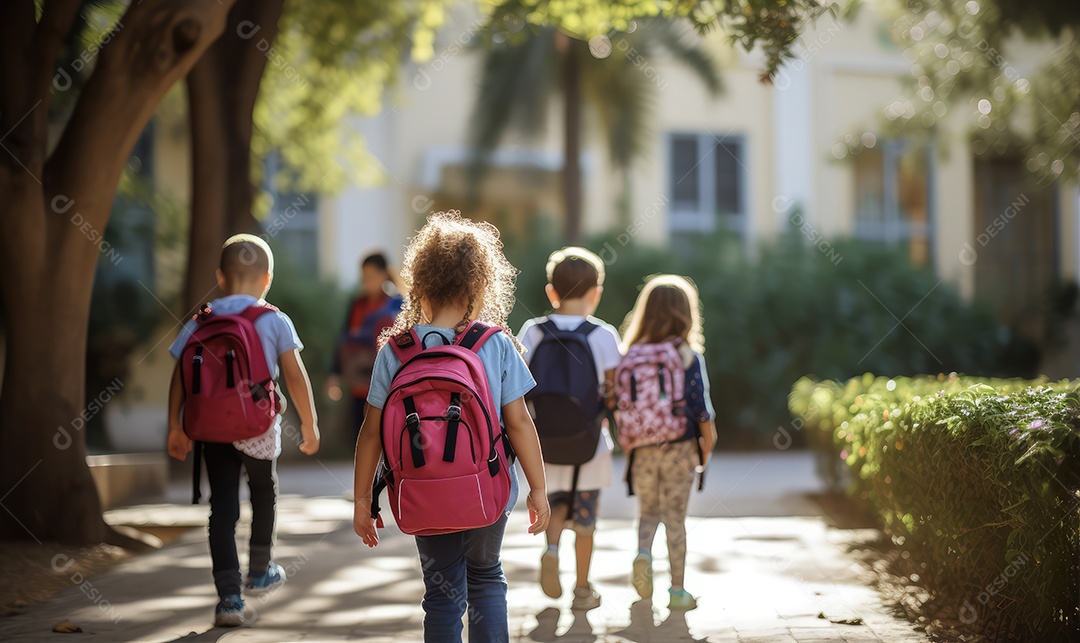 Imagem realista de crianças felizes