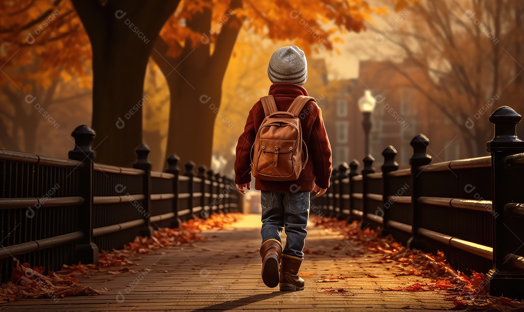 Imagem realista de crianças sobre parque