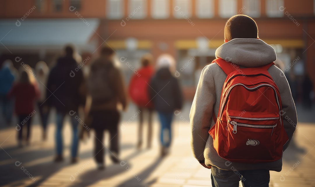 Imagem realista de crianças sobre parque