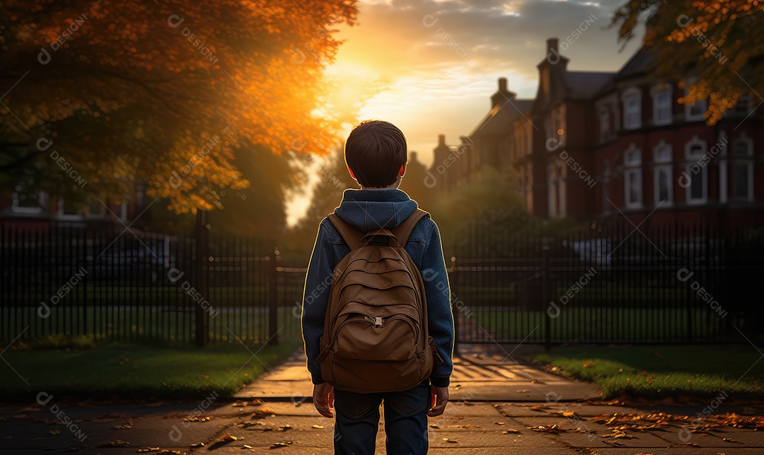 Imagem realista de crianças sobre parque