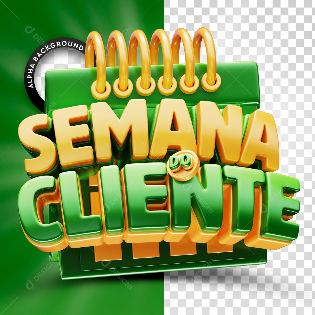 Selo 3D Semana Do Cliente Para Composição PSD