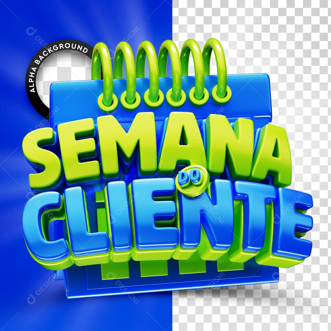 Selo 3D Semana Do Cliente Para Composição PSD