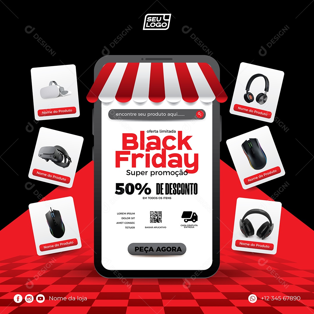 Black Friday Ilustração EPS Editável