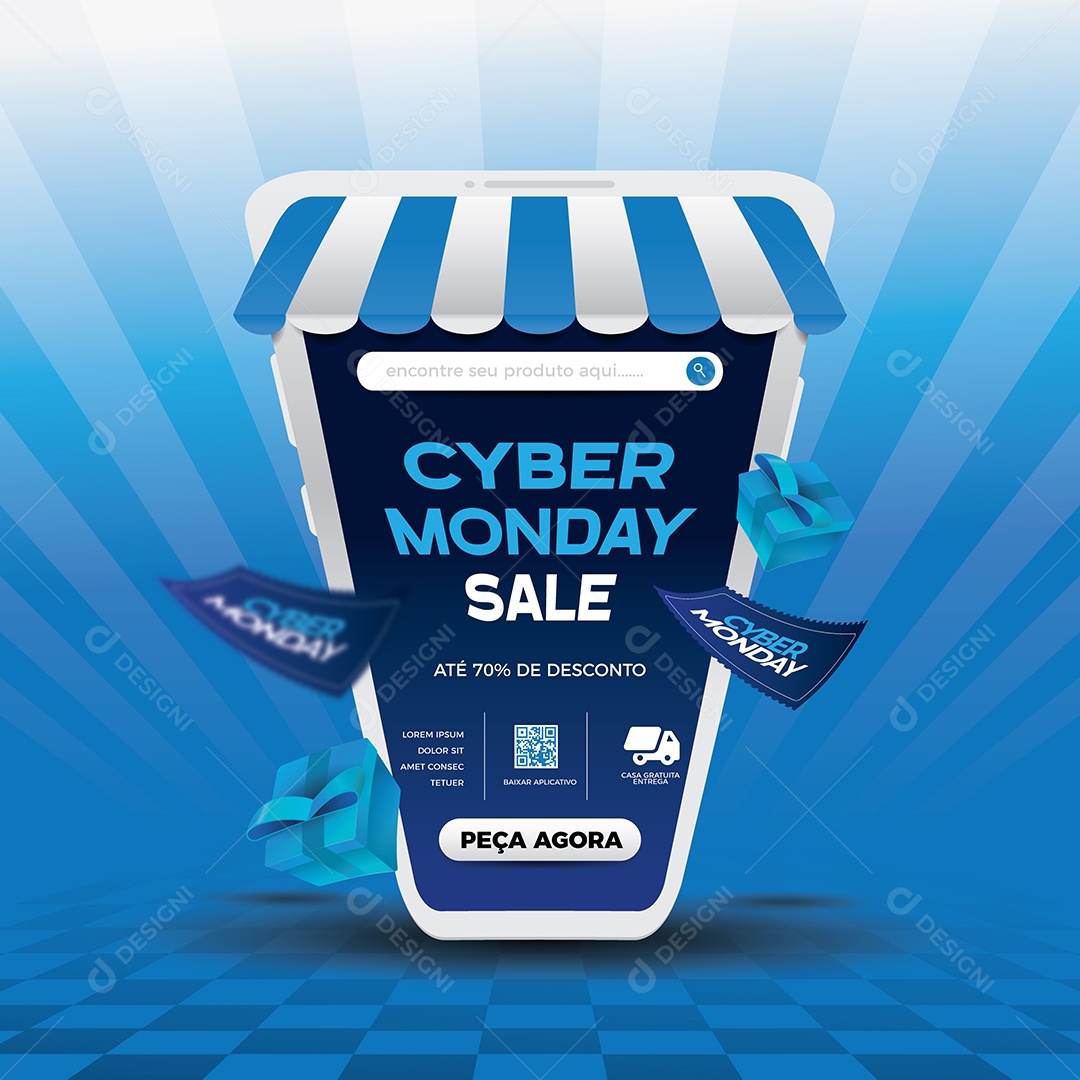 Cyber Monday Ilustração Vetor EPS