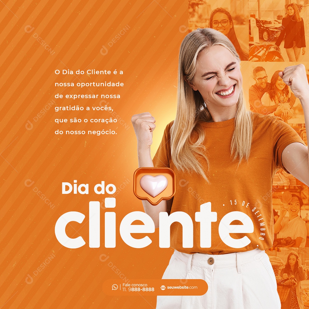 Social Media Dia Do Cliente 15 De Setembro PSD Editável