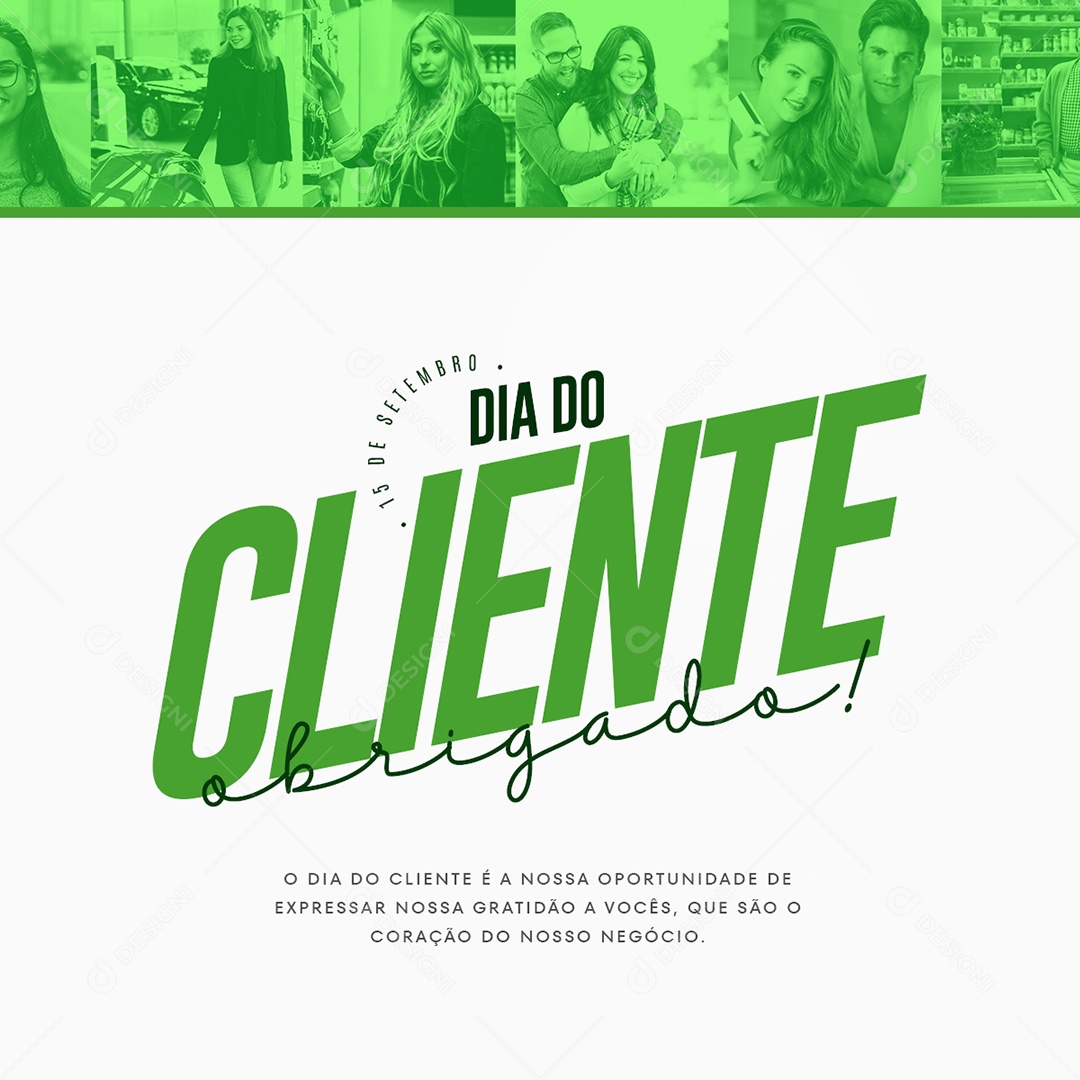 Social Media Dia Do Cliente 15 De Setembro PSD Editável