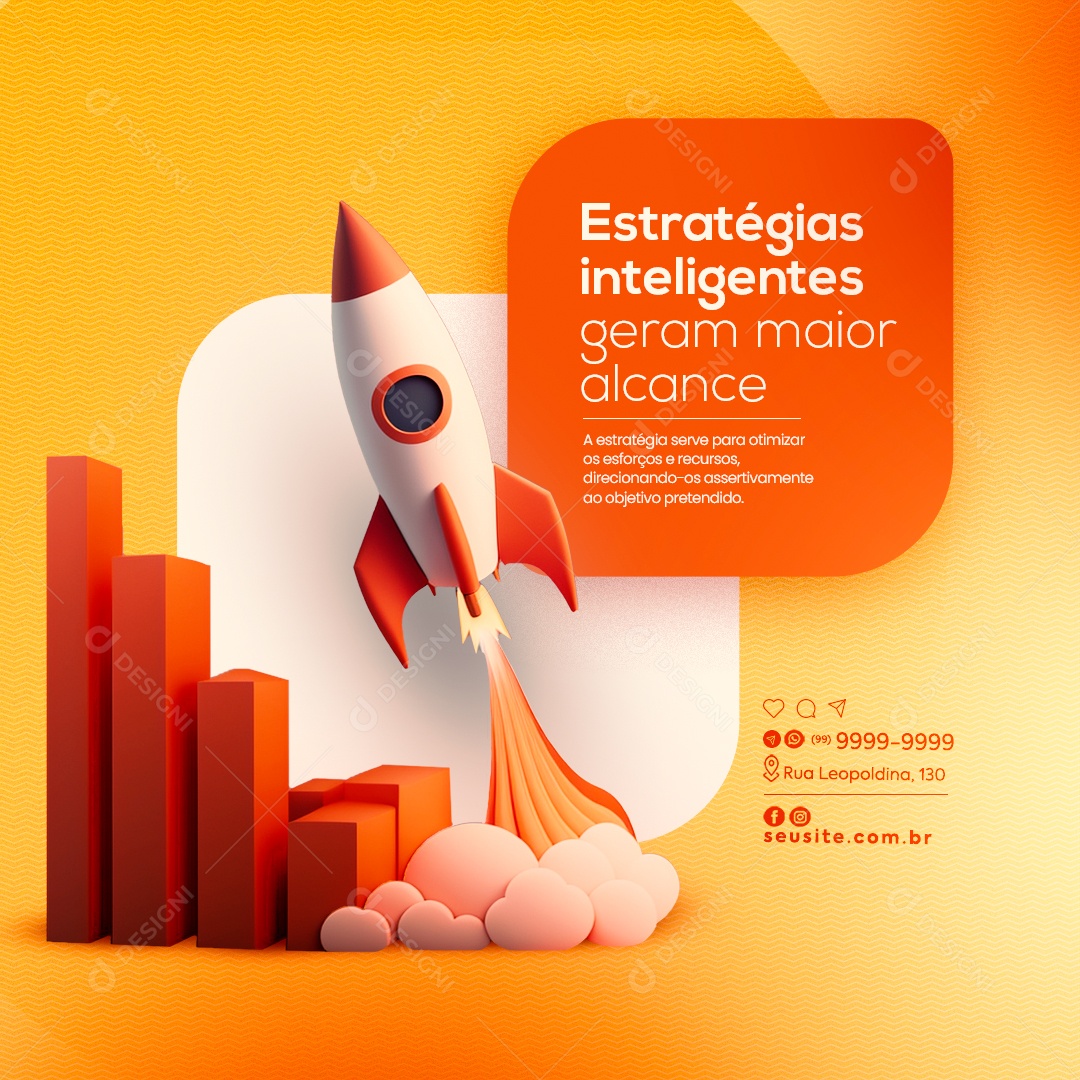 Seguidores Estratégias Inteligentes Geram Maior Alcance Social Media PSD Editável