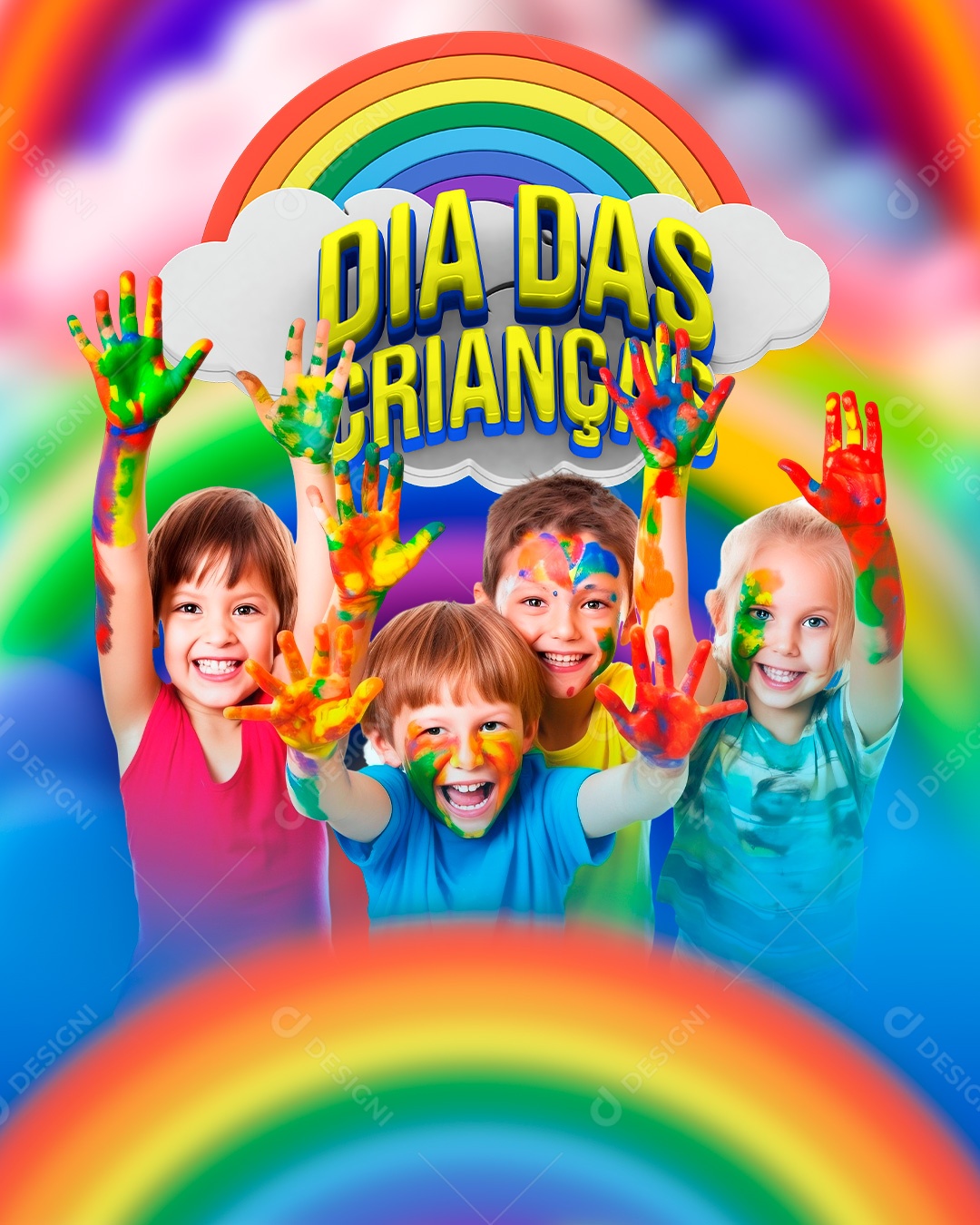 Social Media Feed Dia Das Crianças PSD Editável