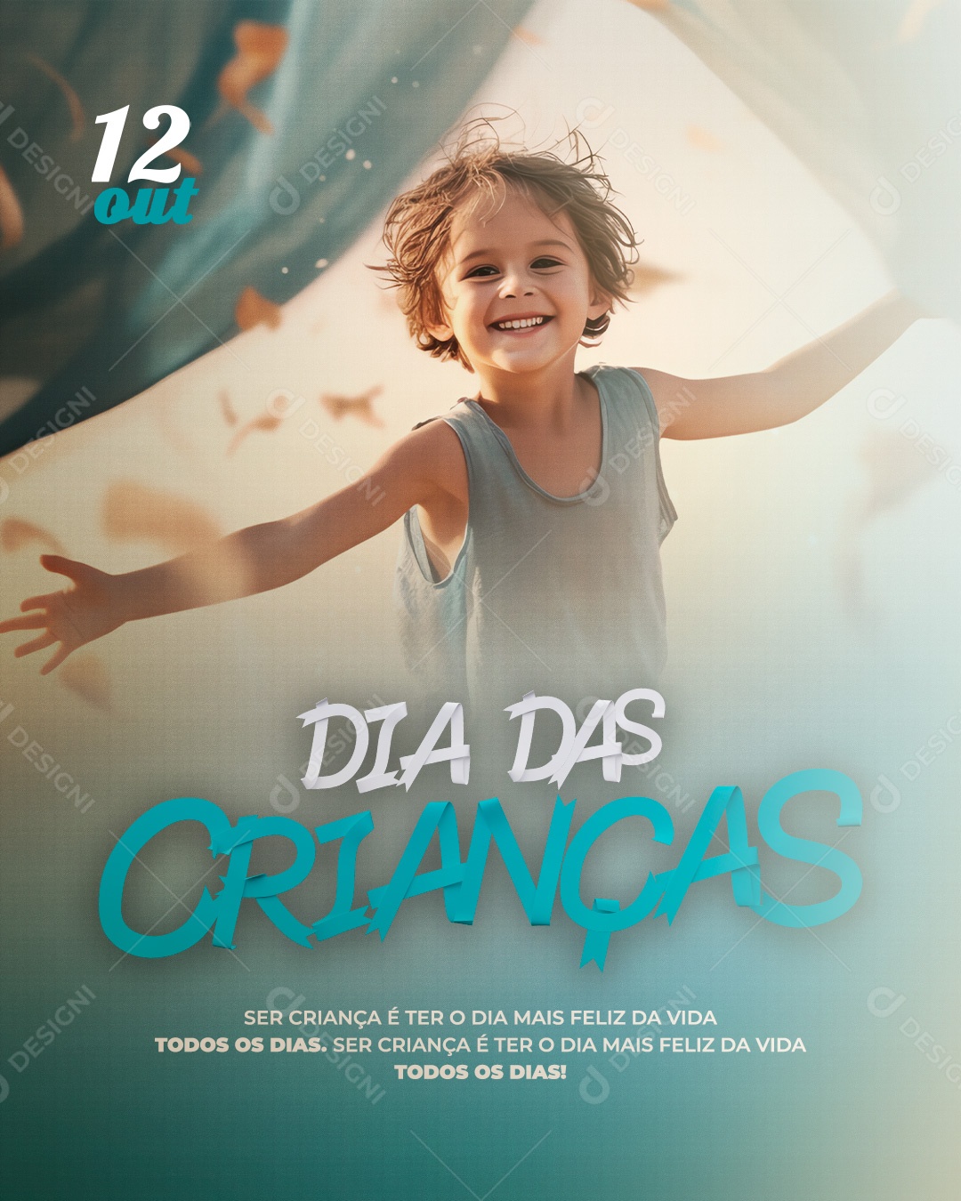 Social Media Feed Dia Das Crianças 12 De Outubro PSD Editável