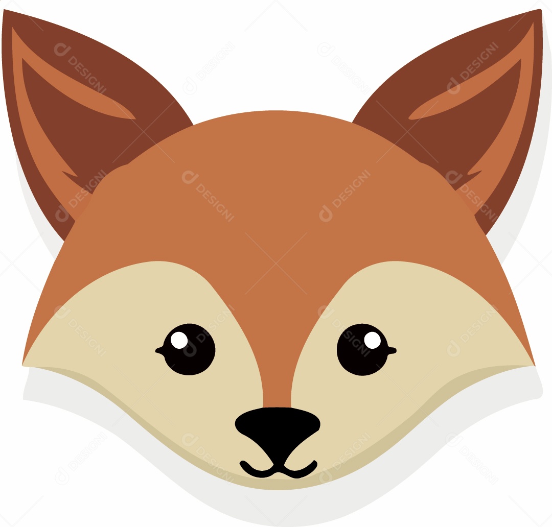 Cabeça de Raposa Ilustração Vetor EPS