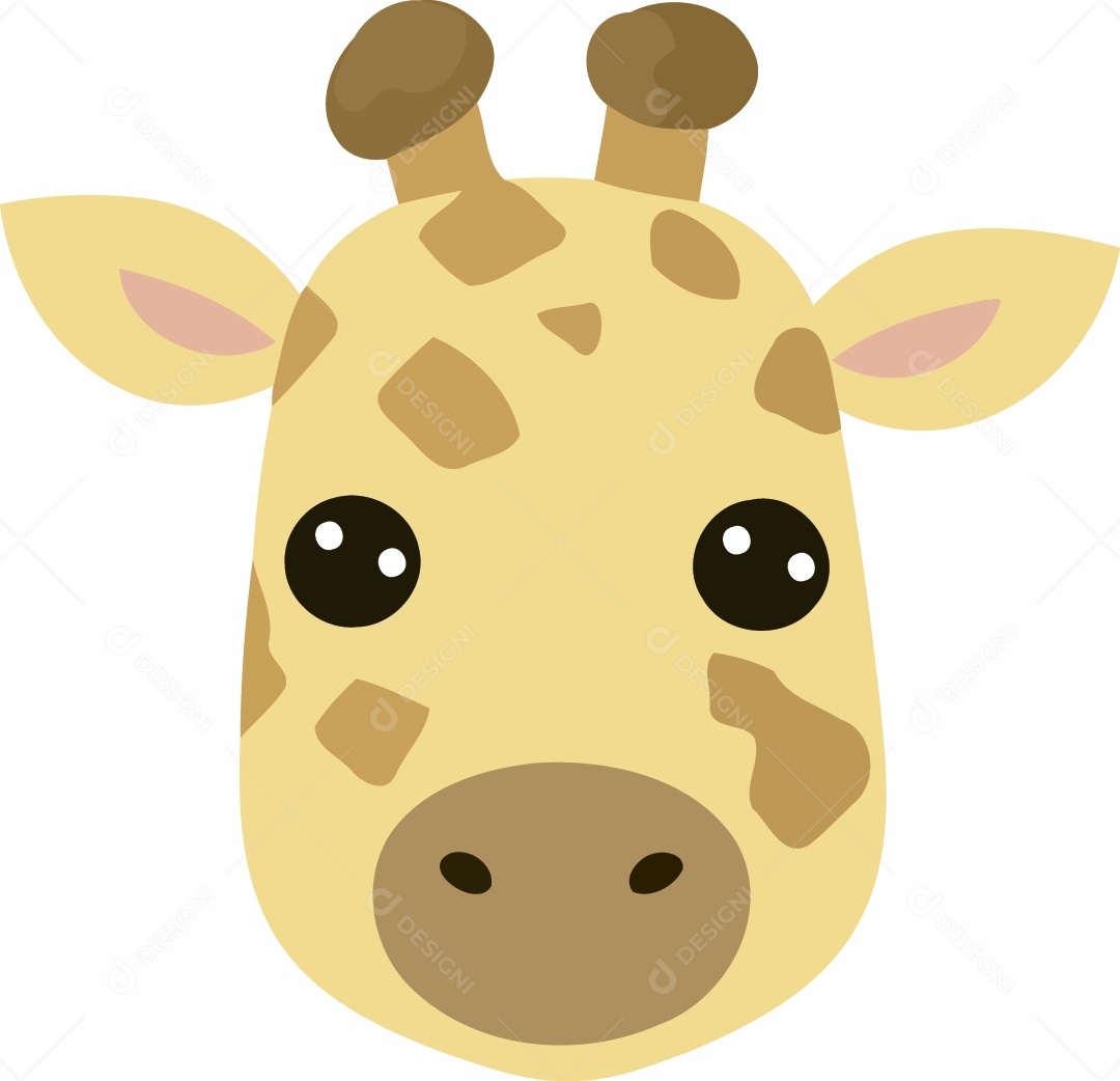 Cabeça de Girafa Ilustração Vetor EPS